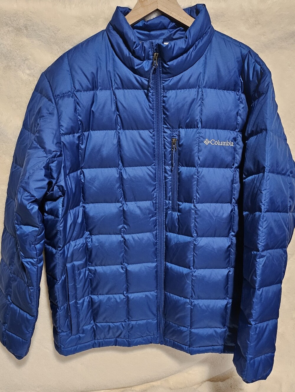 Men's Columbia Royal Blue Quilt Puffer Jacket Size XL